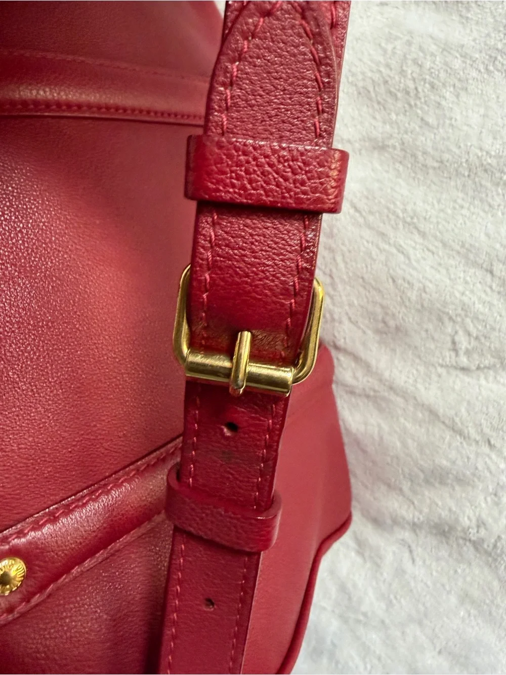 💞🔥 LOUIS VUITTON SOFIA COPPOLA SC MM LEATHER ROUGE BAG💕